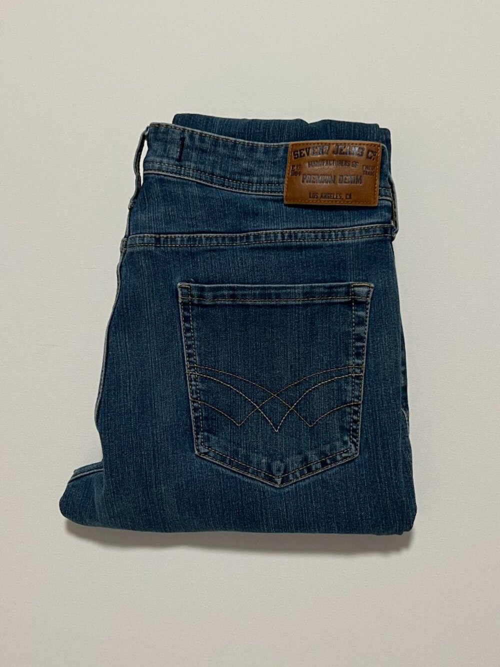 Seven7 Jeans Slim Straight Fit Stretch Comfy Denim Medium Wash Men's size 32x32